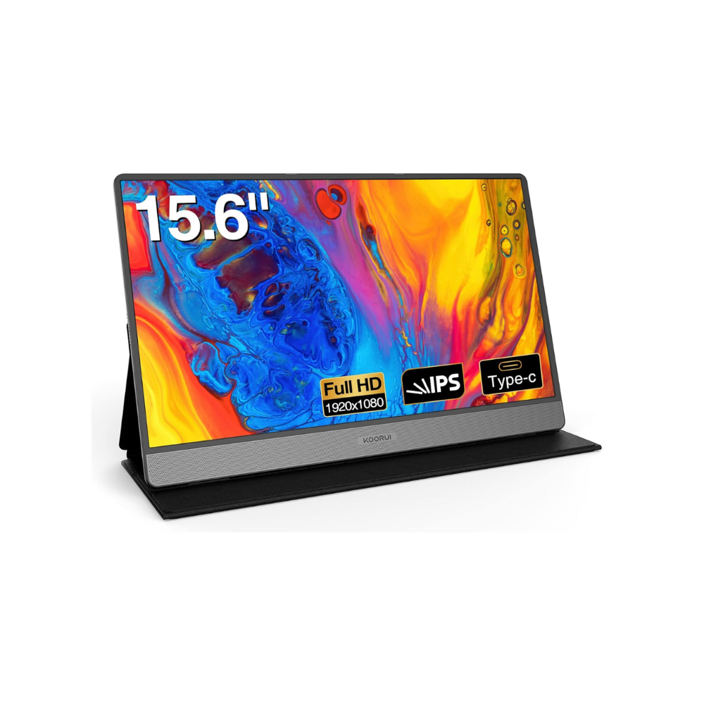 KOORUI 15.6'' Portable Monitor FHD IPS, USB-C/HDMI (15B1) - Bargain Haven