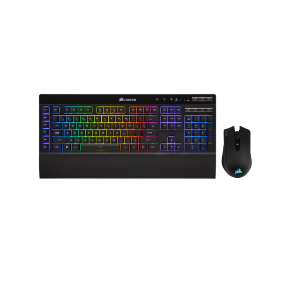 CORSAIR Wireless Gaming Bundle - K57 RGB Wireless Gaming Keyboard - Harpoon RGB Wireless Gaming Mouse, Hyper-Fast Slipstream Wireless Technology (CH-925C115-NA) - Bargain Haven