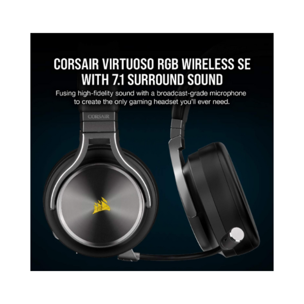 Corsair Gaming Virtuoso RGB Wireless SE High-Fidelity Gaming Headset, Black - (CA-9011180-NA) - Bargain Haven