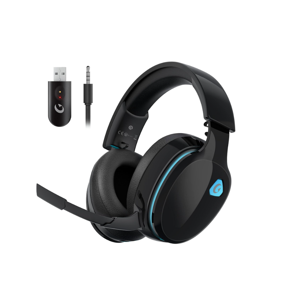 Gtheos Wireless Gaming 3.5mm Headphones for PS5, PS4, PC, Mac, Nintendo Switch, Bluetooth 5.0 - Black (Captain 300) - Bargain Haven