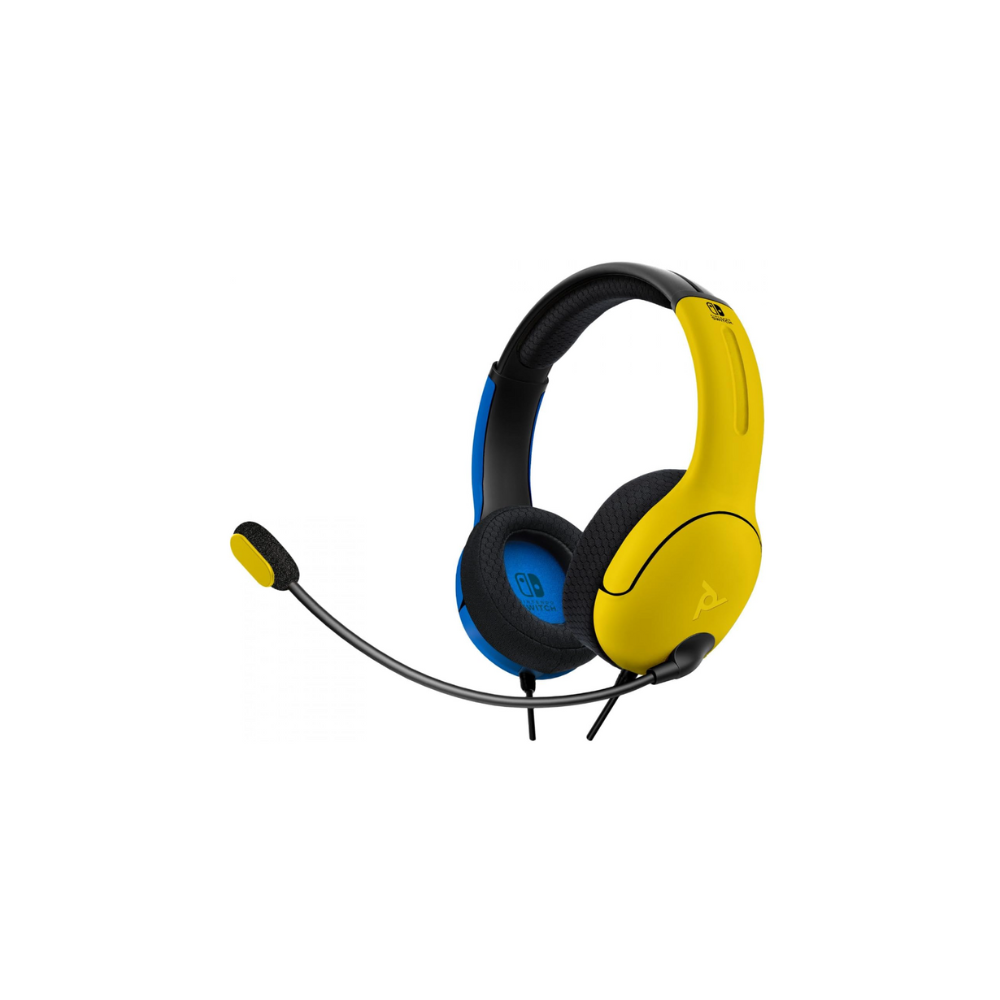 PDP Gaming AIRLITE Stereo Headset with Microphone for Nintendo Switch - Noise Cancelling, 3.5mm jack - Yellow & Blue (500-162-YLBL-EU)