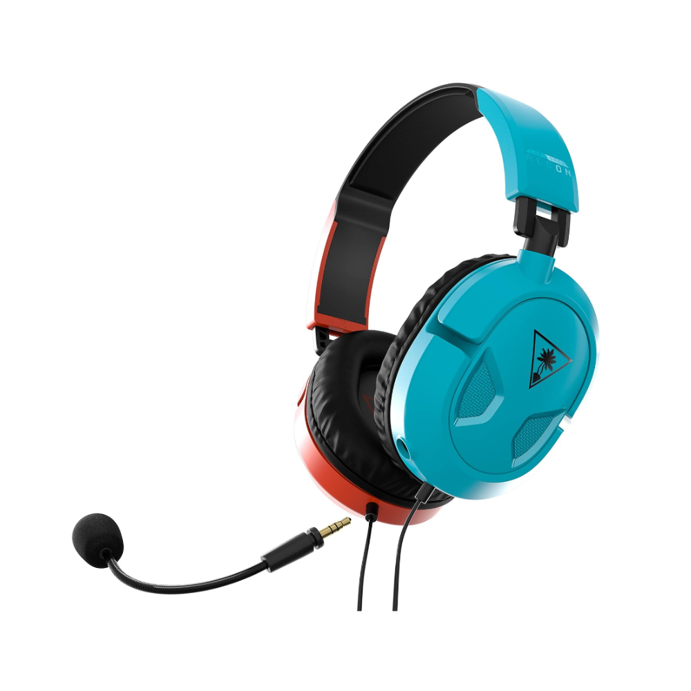 Turtle Beach Recon 50 Gaming Headset for Nintendo Switch,Xbox, PlayStation, Mobile, & PC with 3.5mm – Removable Mic – Red/Blue (TBS-8150-05)